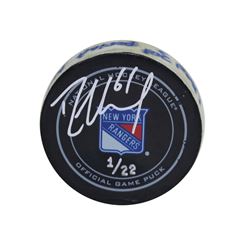 Rick Nash Signed 2014-15 New York Rangers Game Used Puck (L/E Of 22)
