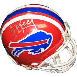 Jim Kelly Signed Red Buffalo Bills Mini Helmet
