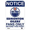 Image 1 : Edmonton Oilers Fans Only 8X12 Aluminum Sign