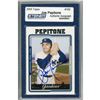 Image 1 : Joe Pepitone Signed 2005 Topps Card - Yankees - Batting Stance/Smile (Slabbed By Steiner)