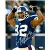 Image 1 : Michael Strahan Signed Flexing Celebration 8X10 Photo