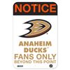 Image 1 : Anaheim Ducks Fans Only 8X12 Aluminum Sign