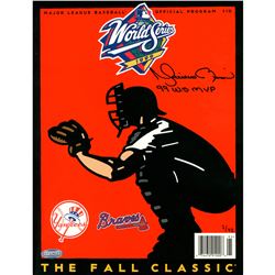 Mariano Rivera Signed 1999 World Series Program W/ "99 WS MVP" Insc. (LE Of 42)