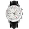 Image 1 : Breitling  Navitimer World Silver Dial GMT Chronograph Black Calf Strap  Men Watch