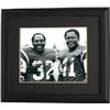 Image 1 : Matt Snell Signed New York Jets 8X10 B&W Photo Custom Framed With Emerson Boozer (Horizontal Black S