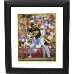 Jose Canseco Signed Oakland A's 16X20 Photo Custom Framed 1988 42 HR's & 40 SB's