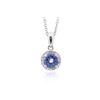 Image 1 : SS TANZANITE / DIAMOND PENDANT (#7603T)