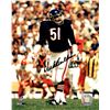 Image 1 : Dick Butkus Signed Chicago Bears Navy Jersey Action 8X10 Photo
