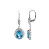 Image 1 : SS SWISS BLUE TOPAZ LEVERBACK EARRINGS (#8942SPSW)