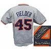 Image 1 : Cecil Fielder Signed Grey Custom Baseball Jersey W/Big Daddy