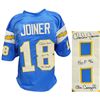 Image 1 : Charlie Joiner Signed Powder Blue Throwback Custom Football Jersey W/Air Coryell, HOF 96
