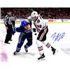 Image 1 : Brandon Mashinter Signed Chicago Blackhawks Fighting Forearm Punch 8X10 Photo
