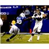 Image 1 : Robert Mathis Signed Indianapolis Colts Chasing Peyton Manning Action 8X10 Photo