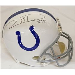 Robert Mathis Signed Colts Riddell Full-Size Replica Helmet