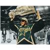 Image 1 : Mike Modano Signed Dallas Stars Holding Stanley Cup 16X20 Photo