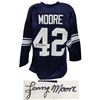Image 1 : Lenny Moore Signed Navy Throwback Custom Football Jersey