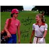 Image 1 : Cindy Morgan & Michael O'keefe Dual Signed Caddyshack Walking Golf Course 11X14 Photo W/Lacey