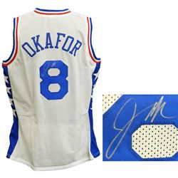 Jahlil Okafor Signed White With Stars Custom Basketball Jersey