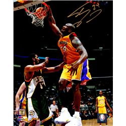 Shaquille O'neal Signed Los Angeles Lakers Action 8X10 Photo W/#34