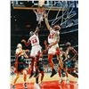 Image 1 : Dennis Rodman Signed Chicago Bulls Action With Michael Jordan 11X14 Photo