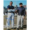 Image 1 : Gale Sayers Signed Chicago Bears Standing With George Halas 16X20 Photo