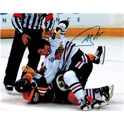 Andrew Shaw Signed Blackhawks 2013 Stanley Cup Finals Fight 8X10 Photo