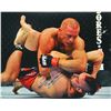 Image 1 : Georges St. Pierre Signed UFC MMA Fighting On Ground Action 16X20 Photo