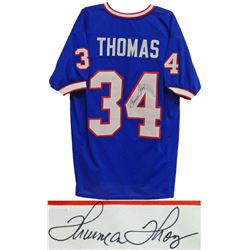 Thurman Thomas Signed Blue Throwback Custom Jersey