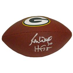 Ron Wolf Signed Green Bay Packers Logo Football W/HF'15