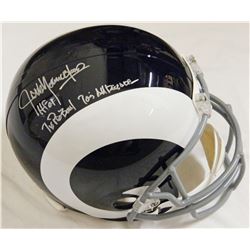 Jack Youngblood Signed LA Rams White Throwback Riddell Full-Size Replica Helmet W/3 Stats