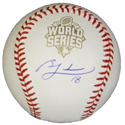 Ben Zobrist Signed Rawlings 2015 World Series Logo Baseball