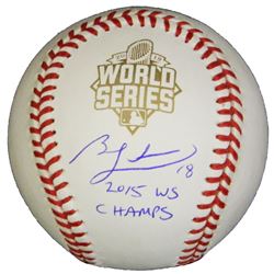 Ben Zobrist Signed Rawlings 2015 World Series Logo Baseball W/2015 WS Champs