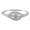 Image 1 : Sterling Silver Bangle With White CZ's-60M