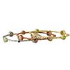 Image 2 : Matte Gold Tone Brass Bangle With Multi Colored Crystals, 60Mm