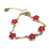 Image 1 : Red Enamel Flower Bracelet  4.5 1