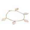 Image 1 : Tri Color Leaves Charm Bracelet