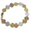 Image 1 : Gold Filled Tri Color Flower Bracelet