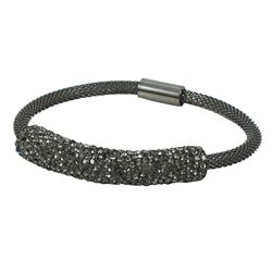 Black Stainless Steel Mesh Magnet Bracelet