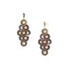 Image 1 : Brass Tri Color Dangling Circles Earrings