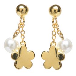 GD Earrings W Pearl Drop