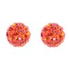 Image 1 : Sterling Silver Red Crystal 8Mm Post Earrings