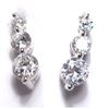 Image 1 : Sterling Silver-CZ Post Earrings