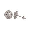 Image 1 : Rhodium Plated Sterling Silver CZ 10Mm Round Circle Post Stud Earrings