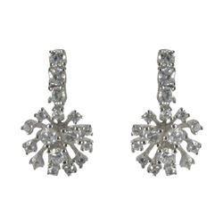 Sterling Silver CZ Dangling Earrings