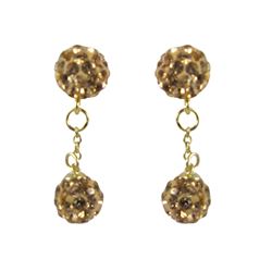 Sterling Silver All 6Mm Crystal Balls Earrings