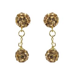 Sterling Silver All 6Mm Crystal Balls Earrings