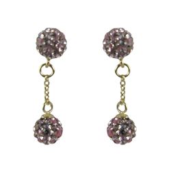 Sterling Silver All 6Mm Crystal Balls Earrings