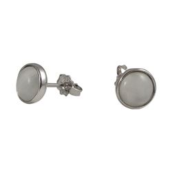 Sterling Silver White Stud Earring