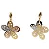 Image 1 : Gold Filled Tri Color Flower Post Earrings