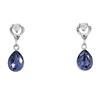 Image 1 : Sterling Silver Purple Teardrop Earrings